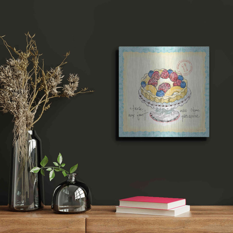 Ophelia & Co. «Dessert Veuillez IV» par Sue Schlabach, art mural en métal, 36 po x 36 po, H 12 po x l 12 po