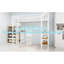 Lit à structure en fer avec lit et table, lit pour enfants et adolescents avec bureau en forme de L, lit à structure en fer avec rampe et escalier, avec des escaliers des deux côtés peut être placé n'importe où-724060028