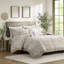 Housse de couette 100% coton taupe avec ornement en chenille ravissante pour grand lit-122455958-122455959