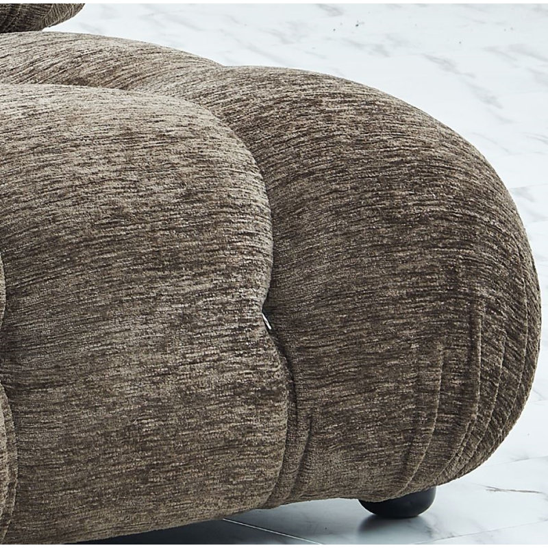 Leeven Upholstered 76'' Loveseat, Brown Chenille, 2