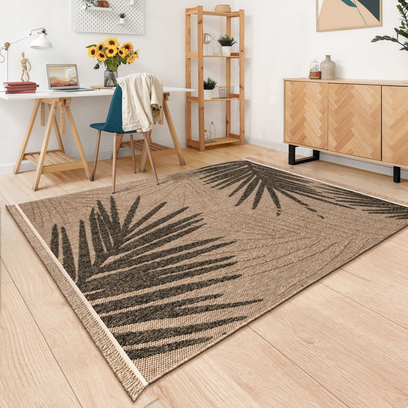 Anarely Floral Indoor / Outdoor Rug, Rectangle 2'8" x 4'11"