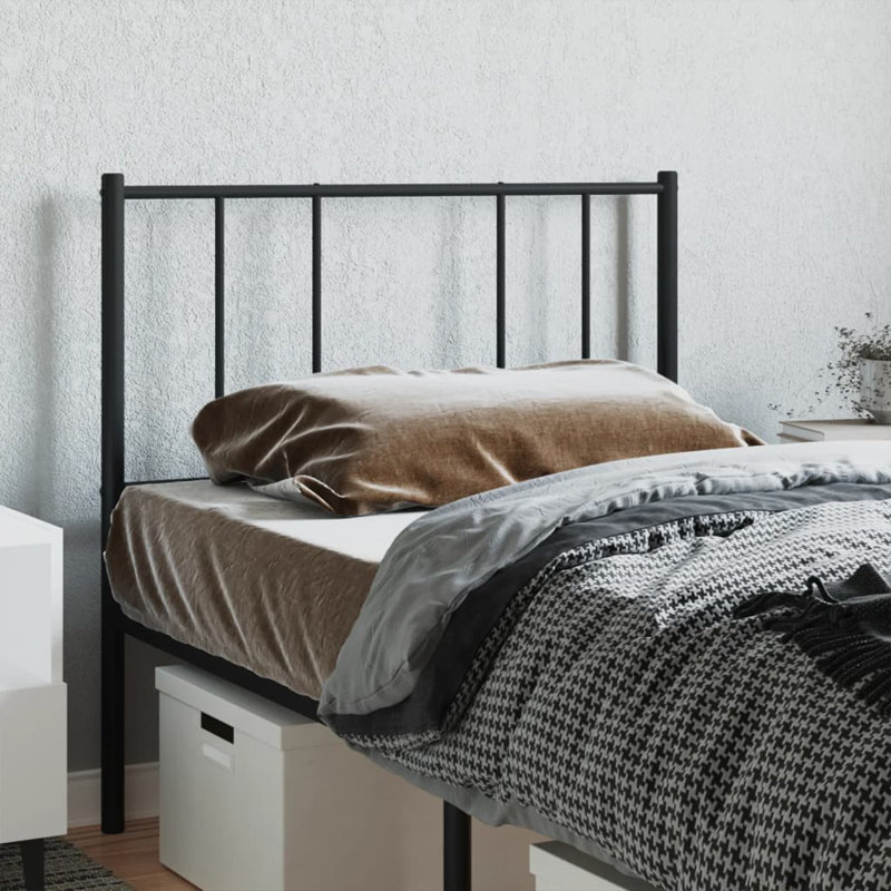 17 Stories Metal Replace Headboard Black 200 Cm, Small Single (2'6)