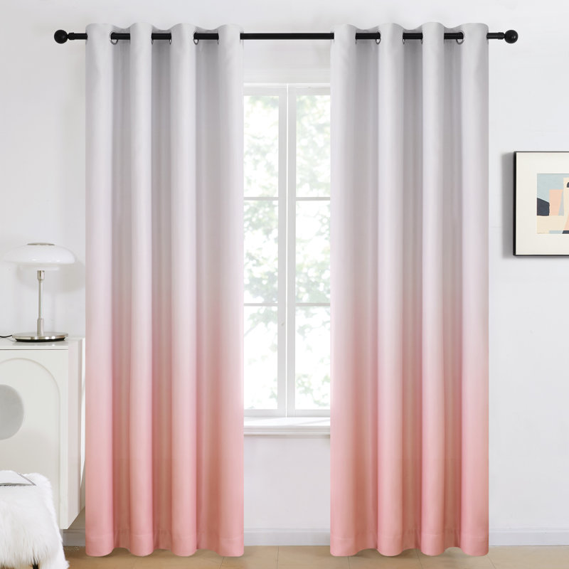 Dorinda  Room Darkening Curtain Single Panel, 52" W x 84" L, Navy