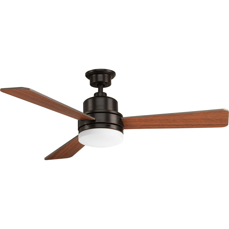 Trevina 52'' Ceiling Fan with LED Lights, Walnut, Medium Cherry, Antique Bronze