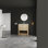 Meuble-lavabo autoportant en céramique, 30 po, meuble-lavabo en matériau de chêne 30 po avec lavabo, 2 portes à fermeture douce, rangement pratique