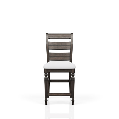 Tabouret de comptoir au fini chocolat noir avec dossier rembourré élégant pour siège et décoration attrayante