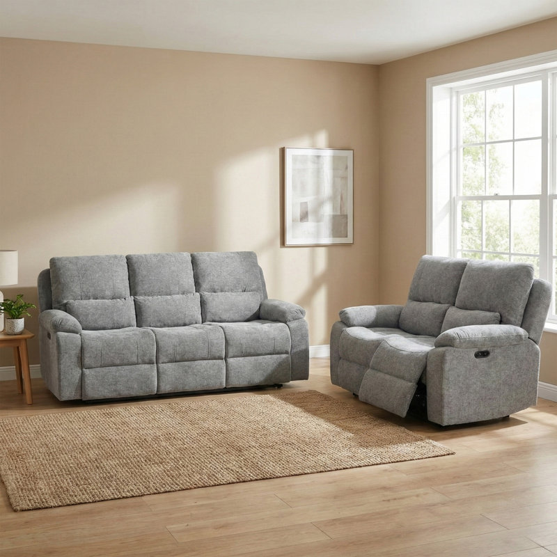 Tation Electric Reclining Suite 3+2, Grey