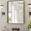 Miroir de salle de bain en verre trempé et cadre en aluminium Leaderville