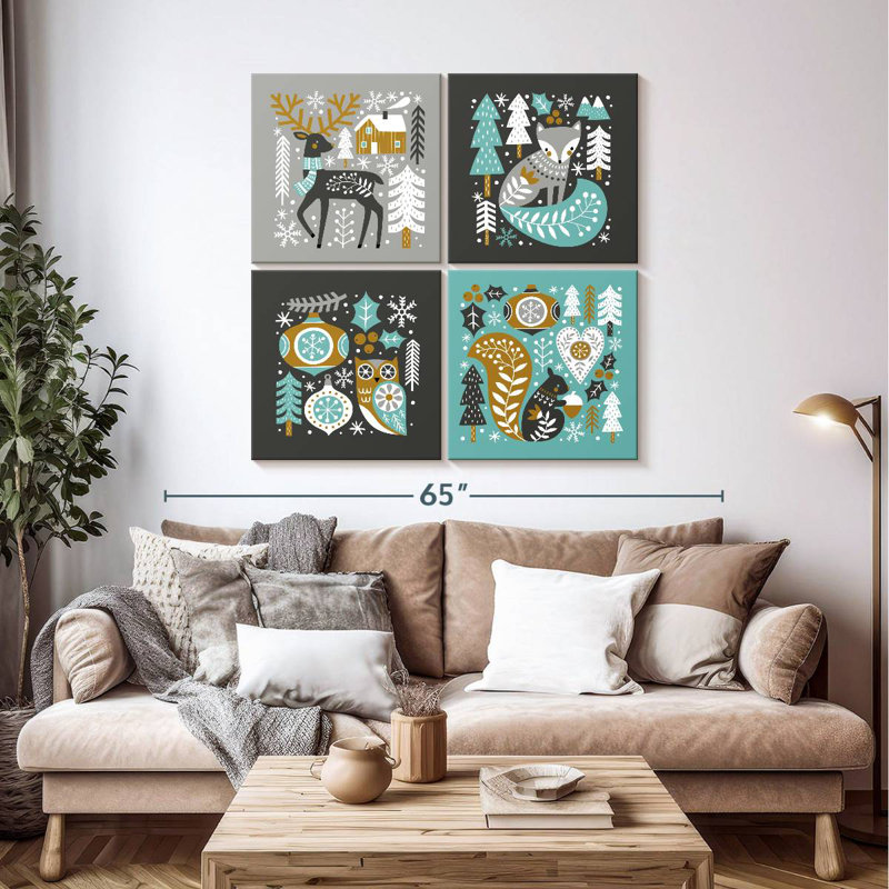 Animaux de Noël scandinaves Lelend, H 45 po x l 45 po