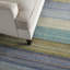 Brushstroke Striped Handmade Tufted Wool Dark Blue/Yellow Area Rug-10713577