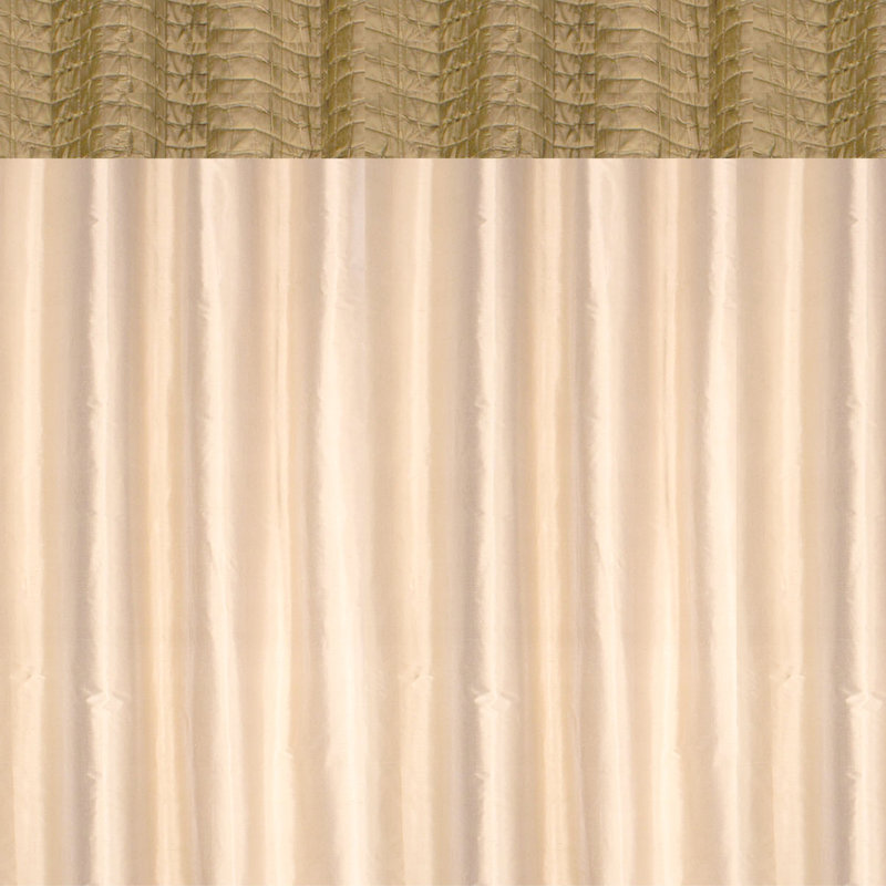 Rideau obscurcissant avec œillets Dupioni, Beige / café, L 51 po x L 84 po