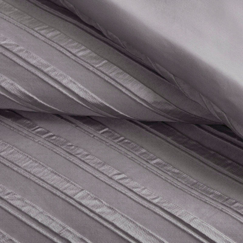 Ensemble d'édredon 7 pièces, Gris, Édredon de très grande taille et 6 pièces suppl