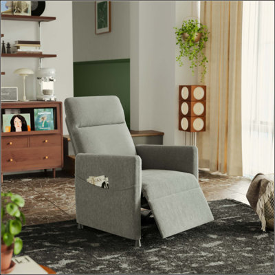 Electric Recliner Chair For Adults - Velvet Power Lift Recliner With Footrest & Padded Seat, Space Saving Recliner For Living Room by Latitude Run