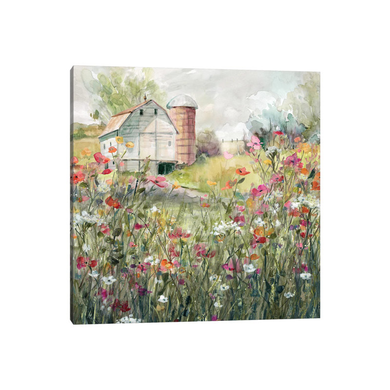 Farm in Bloom - Giclée sur toile tendue avec châssis, H 12 po x l 12 po