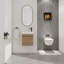 Meuble-lavabo mural 18 po avec lavabo en résine blanche et porte d'armoire à fermeture en douceur 18 po-1015586823