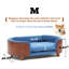 Lit pour chien de luxe en bois massif avec pieds en mousse à mémoire de forme et dossier courbé en bois-1681105710-1699669733