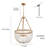 Dianthus 3-Light Boho Unique Geometric Pendant With Rope Accent