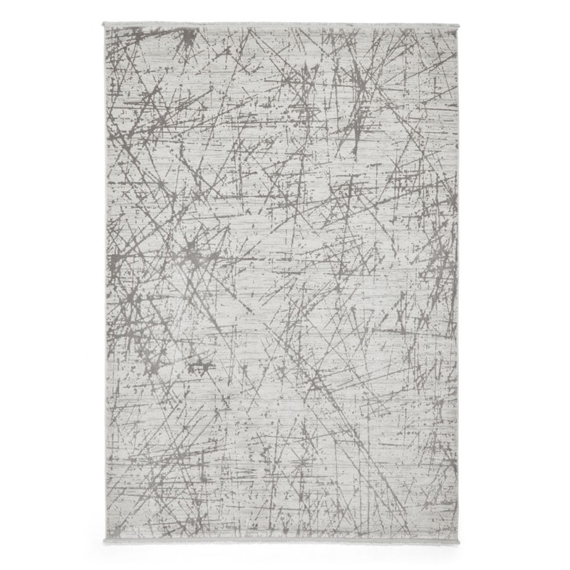 Mirage Cressie Machine Woven Grey Area Rug, Rectangle 80 x 150cm