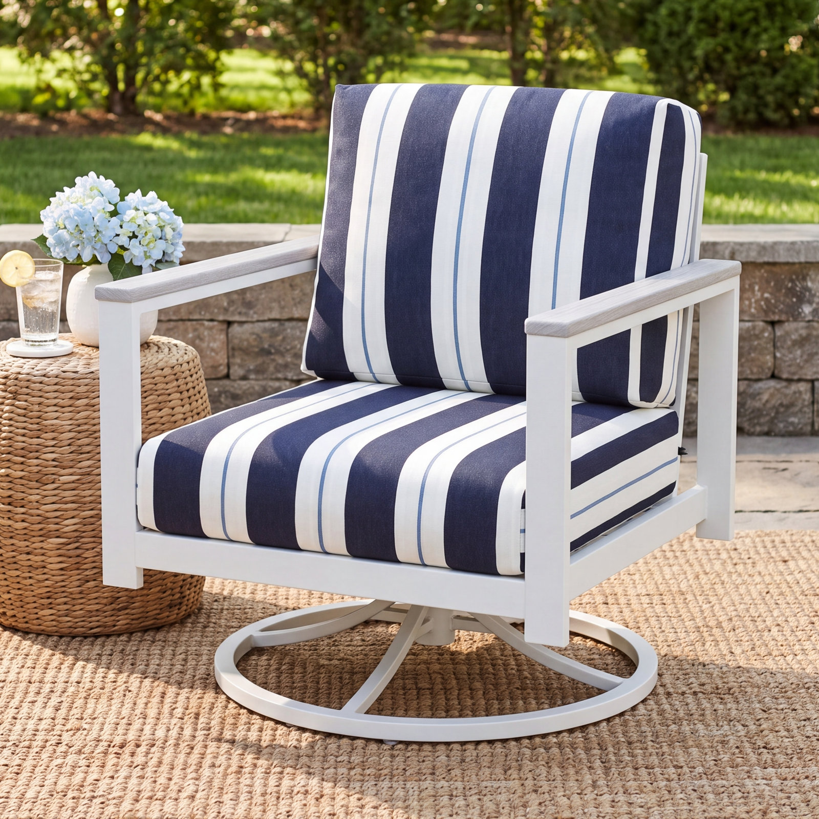 Townsend Sunbrella® Patio Lounge Chair, White