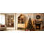 Bureau d'artisanat pliant avec tablettes de rangement-22156482