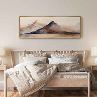 Abstrait paysage de montagne, décor minimaliste, très grandes photos, impression sur toile encadrée