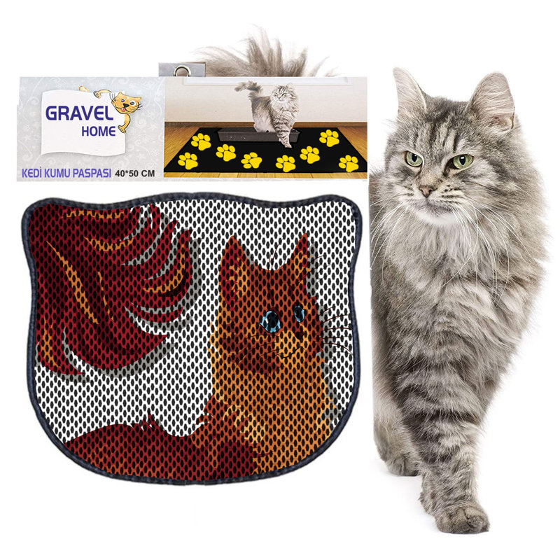 Durable Cat Litter Mat, 15.7 x 19.7 inches | 50% PVC / 50% Polyester, Machine Washable & Vacuum Friendly | Perfect for Easy Cleanup, Non-Slip Design to Keep Your Home Clean & Fresh, Ideal for Pet Owners