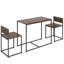 Ensemble de table de salle à manger rectangulaire moderne avec deux chaises