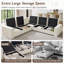 Upholstered Sofa with Storage, Solid Wood Legs and 2 Pillows-1994262662-1994290887