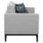 Jared Upholstered Track Arm Loveseat Light Grey