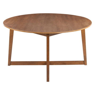 Round Solid Wood Base Dining Table