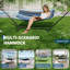 Hamac double pour 2 personnes avec support et oreiller, hamac robuste d'extérieur d'une capacité de 450 lb pour la terrasse, la cour ou la piscine-968408487