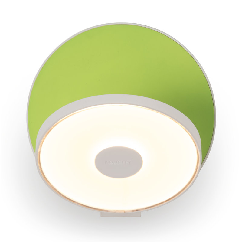 Gravy Aluminum LED Plug-in Flush Mounted Sconce, Matte Green