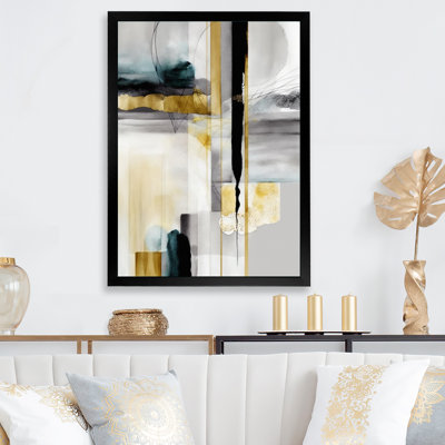 «Abstract Transitional Shapes Black IV», reproduction sur toile