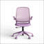 Chaise de bureau ergonomique avec dossier en maille, accoudoirs rabattables, mousse intégrée et capacité de charge de 159 kg pour une utilisation confortable à domicile.