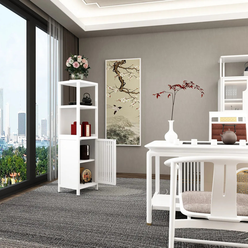 Large Capacity Multifunctional Bamboo Bathroom Storage Cabinet
