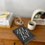 Table basse, ensemble de 3 livres décoratifs pliables en noir, blanc et léopard pour un décor urbain minimaliste