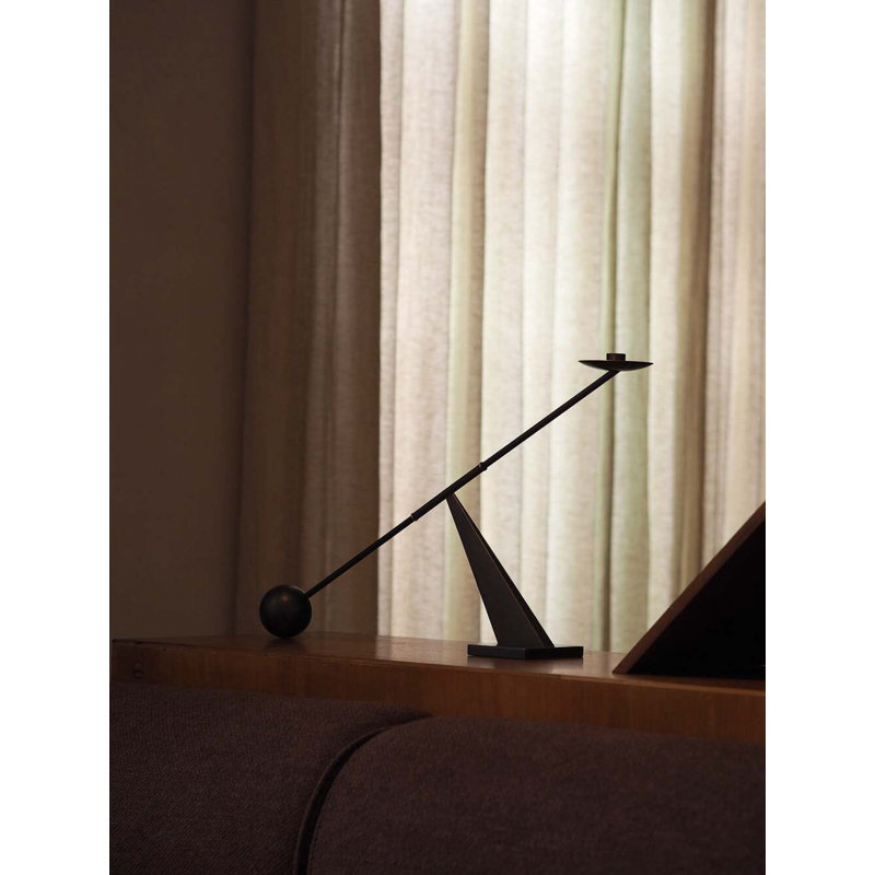 Interconnect Candlestick, Brushed Brass, 16.3" H x 27.6" W x 5.1" D