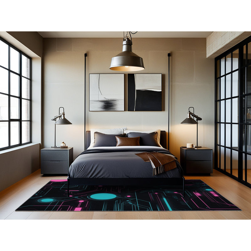 Velocity Glow Rug, Round 4'