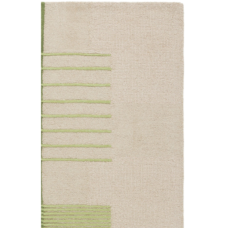 Genre 204% laine touffetée à la main; Tapis abstrait 15% coton, Rectangle 6 pi x 9 pi