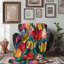 Bouquet de tulipes multicolores - jeté de qualité supérieure Sherpa B 1 pièce-1514253762