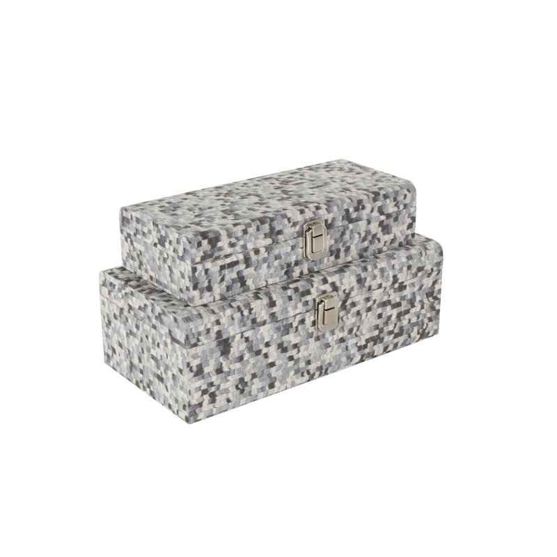 Boîte de rangement Cole and Grey, Gris
