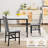 Modern Style 5 Pieces Dining Table Set For 4, Faux Marble Dining Room Table Set With Velvet Upholstered Dining Chairs, MDF Table Top And Metal Frame Dinette Set For Small Space-1994465417