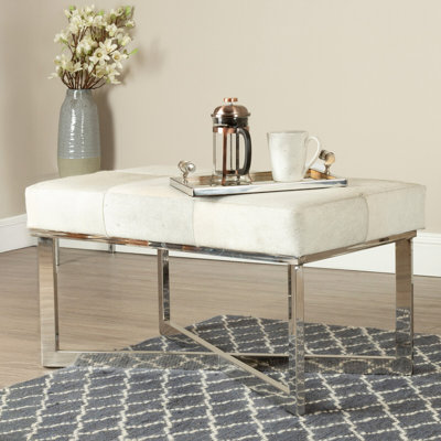 Shayna Genuine Leather Upholstered Bench