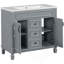 Meuble-lavabo moderne 36 po avec lavabo supérieur-679305155