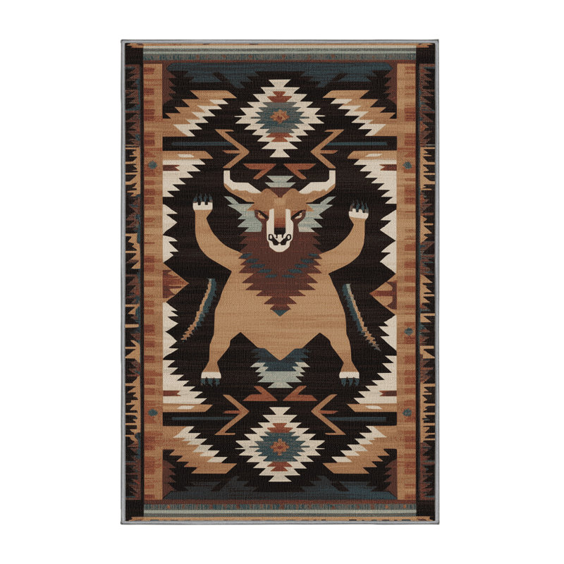  Tapis lavable Chupacabra Southwestern, Rectangulaire 8 pi x 10 pi