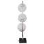 Lampe de table sphérique noire en métal tissé 30 pouces