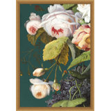 Baroque Bouquet 2' Framed Graphic Art Print on Glass