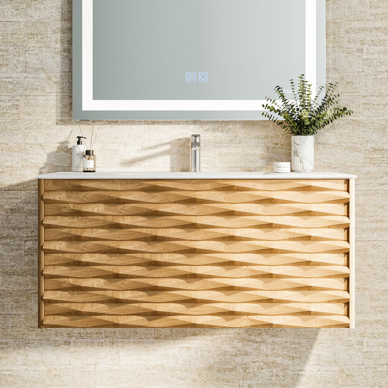 Tamarick 32'' W x 18.2'' D x 18.9'' H Wall-Mounted Single Bathroom Vanity