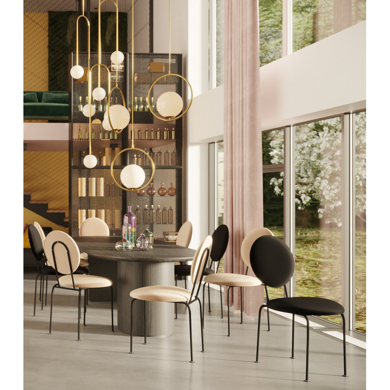 Medallion 52cm H Upholstered Side Chair, Black