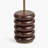Mirela Arc Floor Lamp with Oversized Drum Shade with Curved Metal Stand - Walnut-2094415781